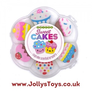Set of 6 Sweet Cakes Scented Erasers